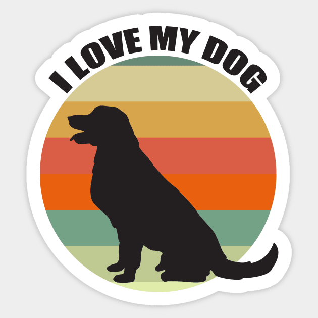 I Love My Dog Sticker by epiclovedesigns